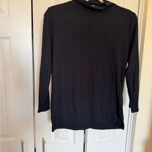 Tommy Hilfiger Basic Casual Turtle Neck Ribbed Long Sleeve Top, Size Large